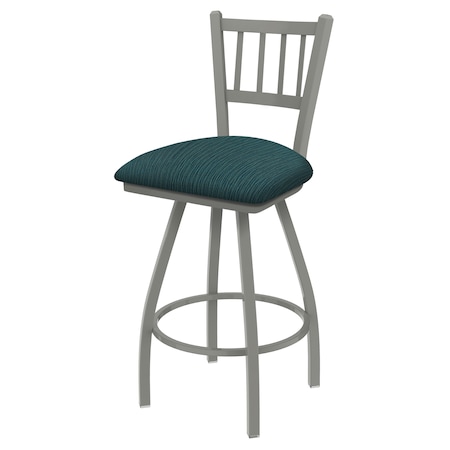 Holland Bar Stool Co 36" Swivel X-Tall Bar Stool, Nickel Finish, Graph Tidal Seat X810